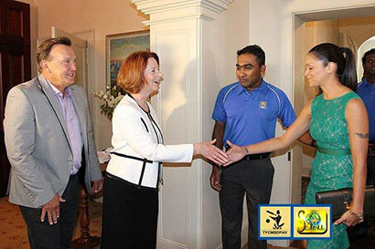 Hon. Julia Gillard, Prime Minister of Australia Host Sri Lankan Cricket Team