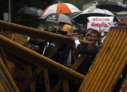 Sri Lanka lawyers in boycott over attempt to fire top judge