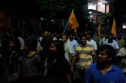 Nasheed supporters rise in midnight protest across 'Male'