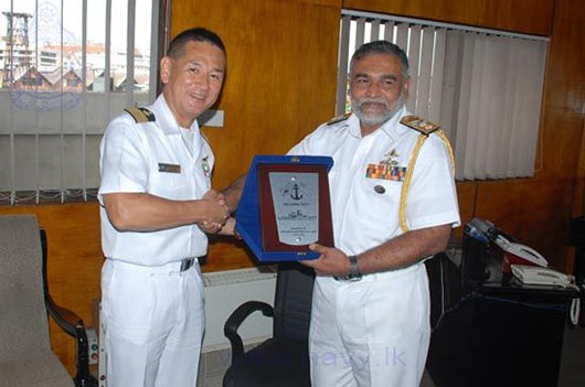 Two Japanese Naval Ships arrive at the Port of Colombo