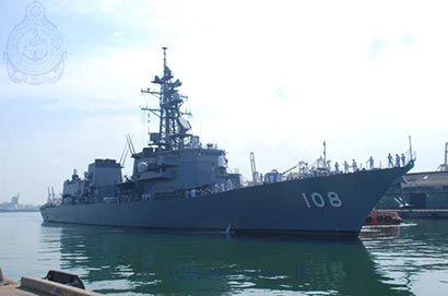 Two Japanese Naval Ships arrive at the Port of Colombo