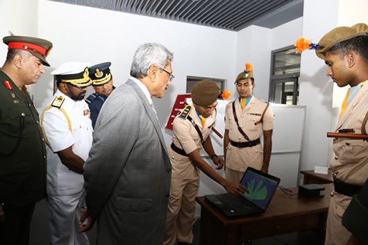 Mr. Gotabaya Rajapaksa during a lecture at the Kotalawala Defence University (KDU)