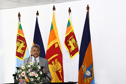 Mr. Gotabaya Rajapaksa during a lecture at the Kotalawala Defence University (KDU)