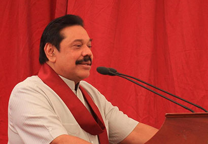 President Mahinda Rajapaksa speaking