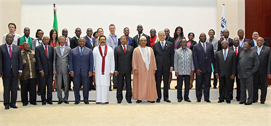 President Rajapaksa attends the Global Smart Partnership Dialogue Forum 2013 in Tanzania.