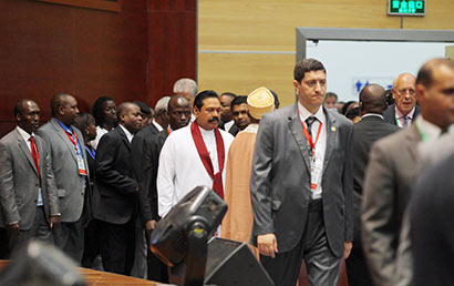 President Rajapaksa attends the Global Smart Partnership Dialogue Forum 2013 in Tanzania.