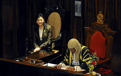 Thailand Prime Minister at Sri Lanka Parliament