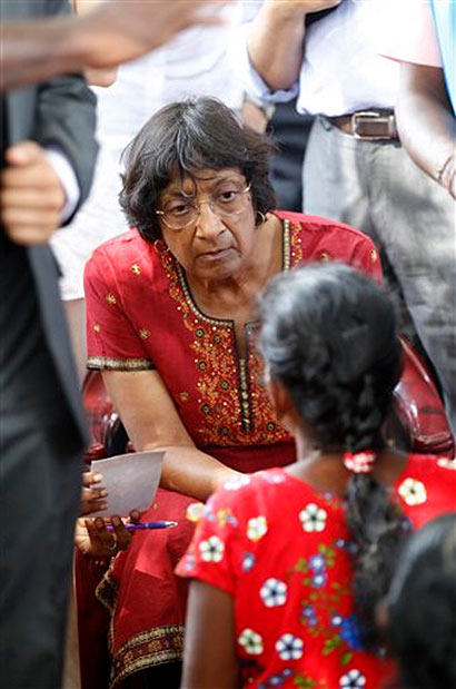 Navi Pillay visits former war zone