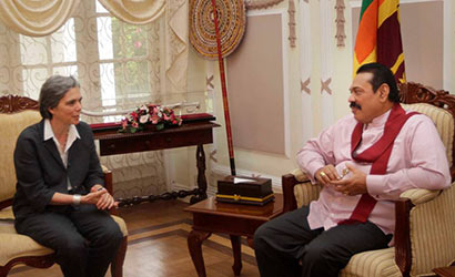 The World Bank’s new country director assigned to Sri Lanka and the Maldives, Ms. Françoise Clottes met Sri Lanka President Mahinda Rajapaksa