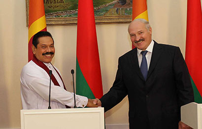 President Mahinda Rajapaksa and Belarus President Alexander Lukashenko