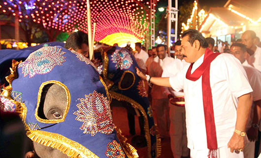 President Rajapaksa participates in the Annual Kataragama Festival