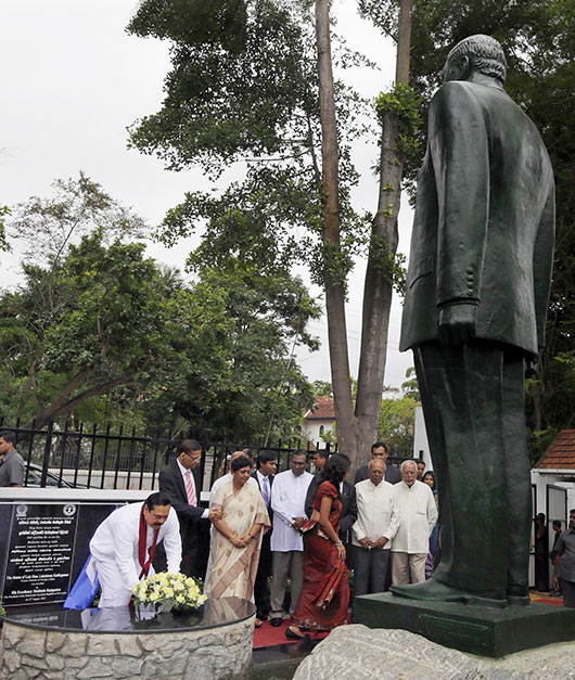 Statue of late Minister Lakshman Kadirgamar unveiled