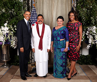 President Rajapaksa met US President Barack Obama and US First Lady