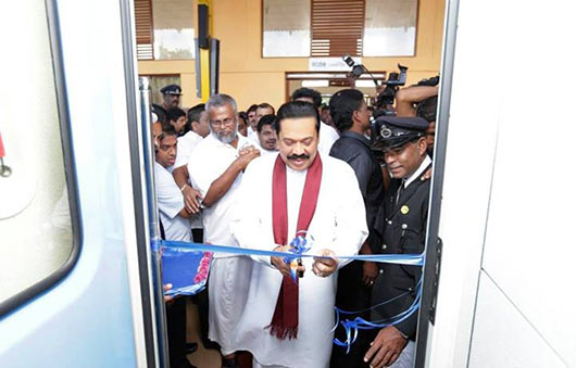 Sri Lanka President Mahinda Rajapaksa launched the 'Yal Devi' train service  that departed from Omanthai