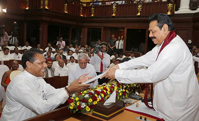 Mr. Dayasiri Jayasekara took oath as the Chief Minister of North Western Province