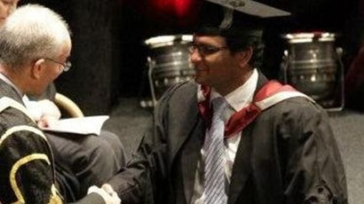 Murdered Thavisha Lakindu Peiris on his graduation day Credit: South Yorkshire Police