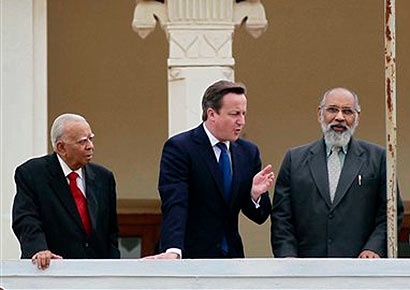 David Cameron with TNA in Sri Lanka