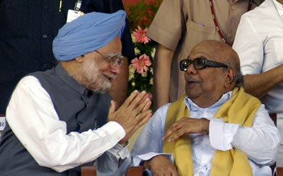 Manmohan Singh with Karunanidhi