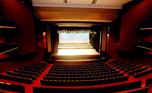 President Rajapaksa Inspects CHOGM Preparations at Nelum Pokuna Theatre