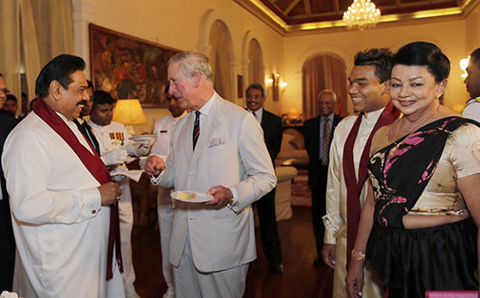 President Rajapaksa Hosts Prince Charles at President's House