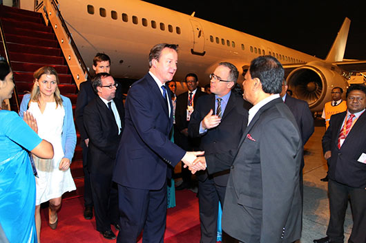 Prime Minister of the United Kingdom, Mr. David Cameron, arrived in Sri Lanka