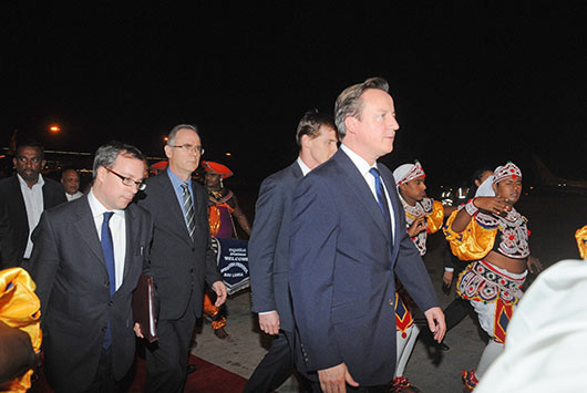 Prime Minister of the United Kingdom, Mr. David Cameron, arrived in Sri Lanka