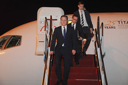 Prime Minister of the United Kingdom, Mr. David Cameron, arrived in Sri Lanka