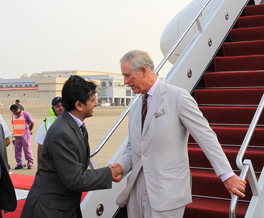 Prince Charles arrives in Sri Lanka