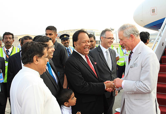 Prince Charles arrives in Sri Lanka