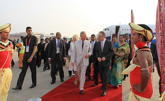 Prince Charles arrives in Sri Lanka