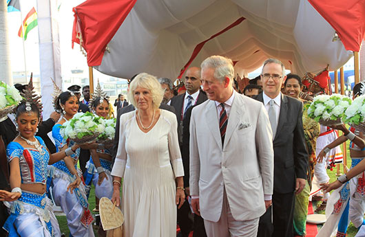 Prince Charles arrives in Sri Lanka