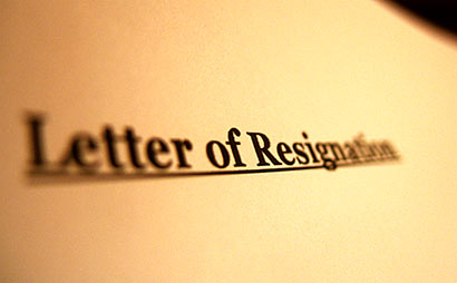 Letter of resignation