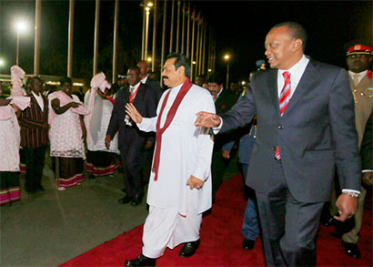 Sri Lanka President Mahinda Rajapaksa in Kenya