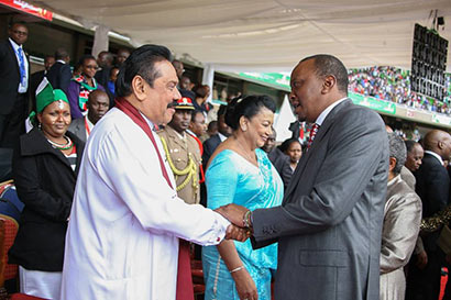 Sri Lanka President Mahinda Rajapaksa in Kenya