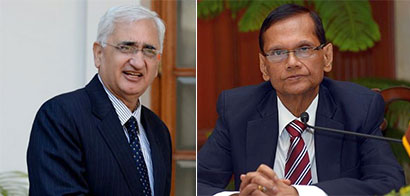 External Affairs Minister Salman Khurshid and his Sri Lankan counterpart G.L. Peiris