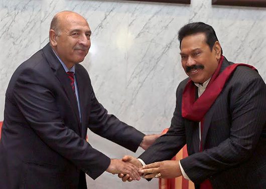 Sri Lanka President Mahinda Rajapaksa arrives in Jordan