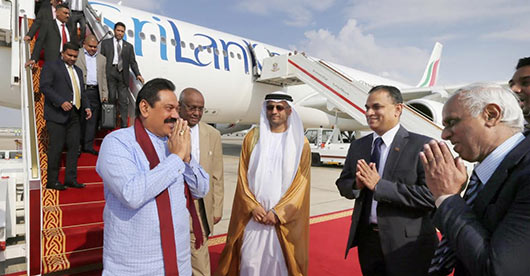 Sri Lanka President Rajapaksa arrives in UAE to attend 7th World Future Energy Summit