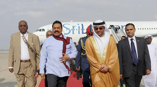Sri Lanka President Rajapaksa arrives in UAE to attend 7th World Future Energy Summit