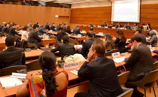 Secretary to the President Lalith Weeratunga who briefed Permanent Representatives to the United Nations in Geneva