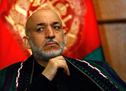 The President of Afghanistan, Hamid Karzai