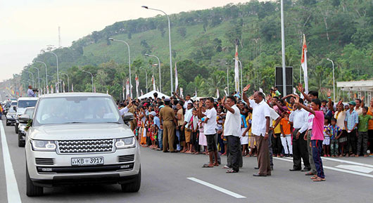 The Second Phase of the Southern Expressway from Pinnaduwa in Galle to Godagama in Matara was declared open by President Mahinda Rajapaksa