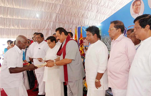 5550 farmer families in Mahaweli B and C Zones receive land deeds