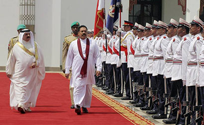 President Mahinda Rajapaksa and King of Bahrain His Majesty King Hamad bin Isa Al-Khalifa