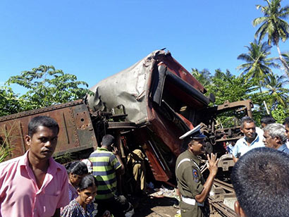 Pothuhera train accident in Sri Lanka