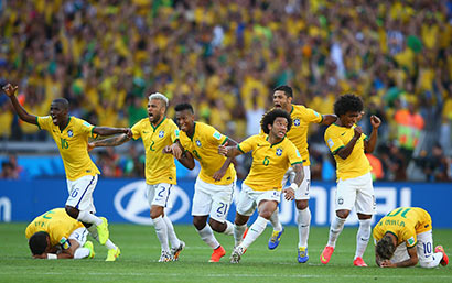 Brazil players at FIFA Worldcup 2014