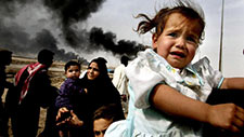 Iraqi child crying