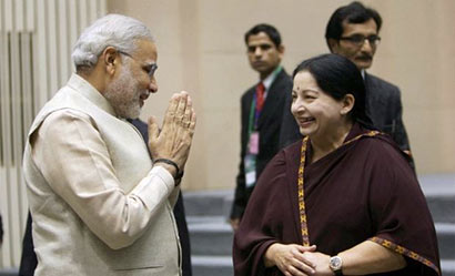 Jayalalitha with Narendra Modi