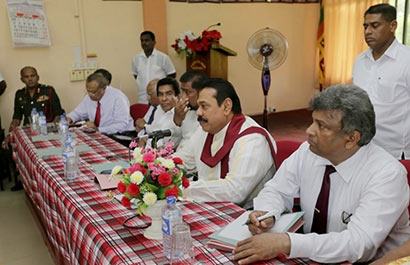 President Mahinda Rajapaksa visited the Aluthgama and Beruwala areas