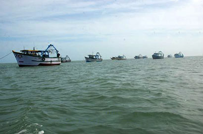 Indian fishermen boats