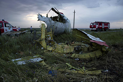 Malaysian Airline MH17 down